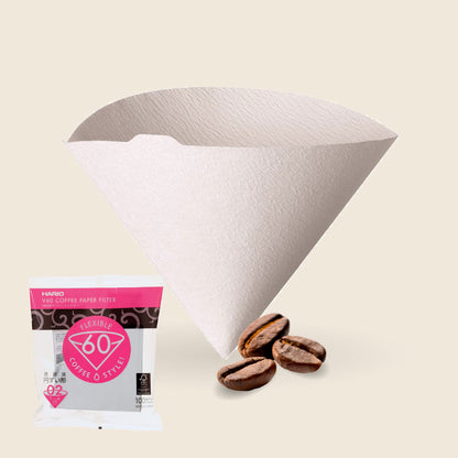 Hario V60 Paper Filters Natural - 100 Count Size 02