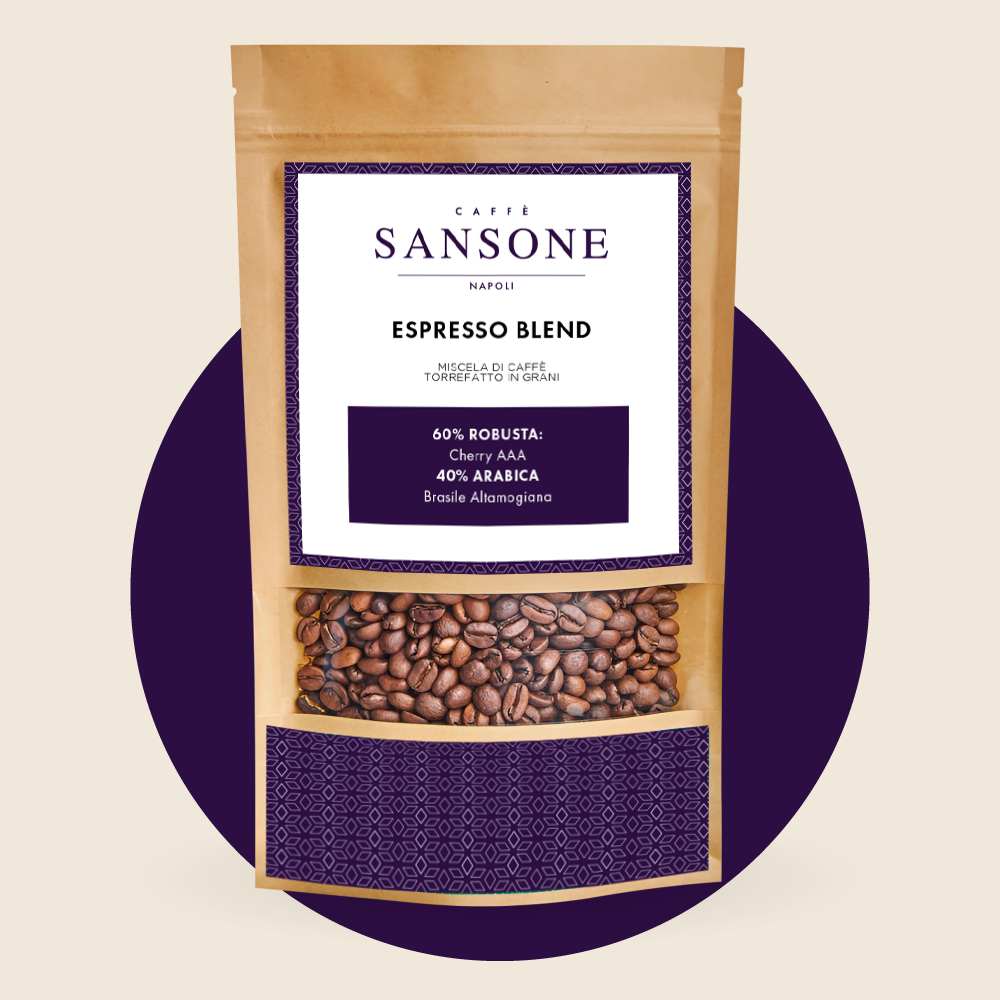 Espresso Blend, 60% Rbobusta e 40% Arabica
