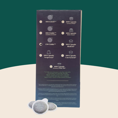 150 Cialde caffè Sansone biodegradabili,  70% Arabica - 30% Robusta